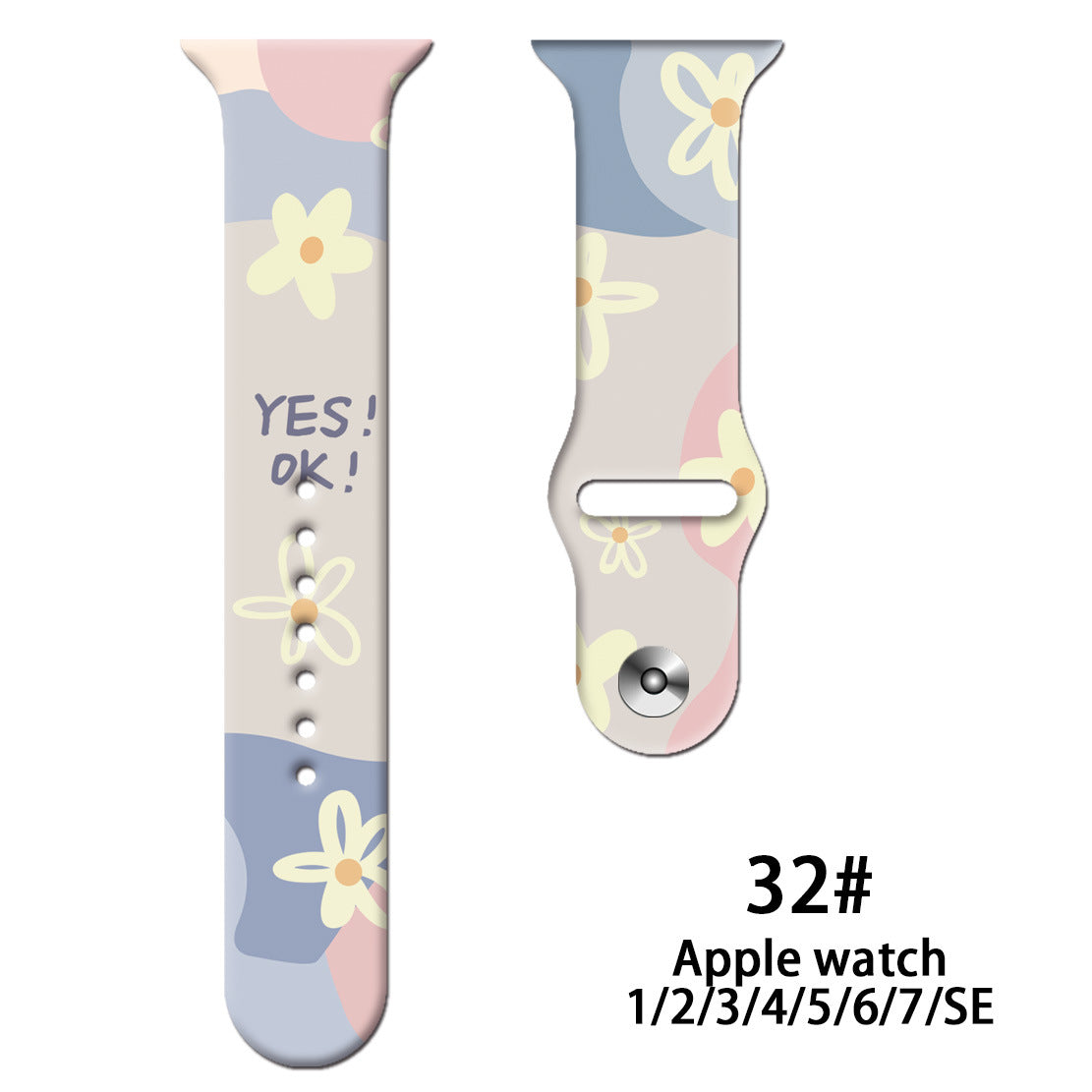 Wholesale Personalized Printed Silicone Watch Strap Watch Band